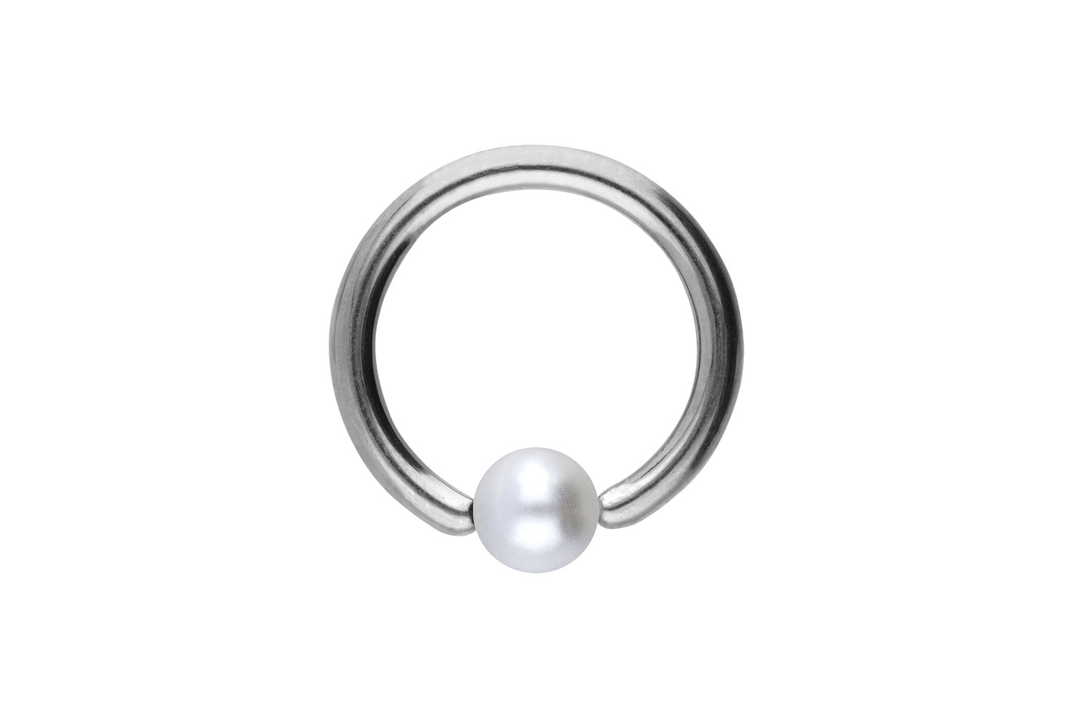 Chirurgenstahl Klemmkugelring Piercing SYNTHETISCHE PERLE